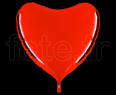 Ballon mylar en forme de coeur rouge