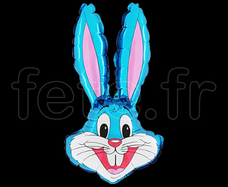 1 Ballon - Mylar - Forme - Licence - Ø 60/70cm LAPIN-BLEU - fete.fr