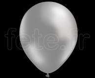 100 BALLONS - Latex - Unis - NACRE - Ø30cm ARGENT 