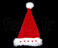 BONNET de NOEL LUMINEUX en FOURRURE ADULTE 