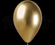 100 BALLONS - Latex - Unis - CHROME - Ø30cm OR 