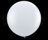 1 Ballon - Latex - Unis - Mat - Ø50cm BLANC