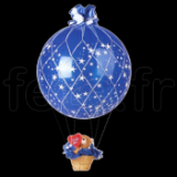 Bolduc blanc avec attache pour ballon (x12) REF/BAL355