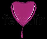 Ballon - Mylar - Coeur - Brillant - Uni - 20cm POURPRE 