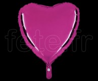 Ballon - Mylar - Coeur - Brillant - Uni - 45cm POURPRE