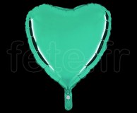 Ballon - Mylar - Coeur - Brillant - Uni - 45cm EMERAUDE