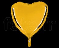 Ballon - Mylar - Coeur - Brillant - Uni - 45cm OR