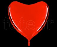 Ballon - Mylar - Coeur - Brillant - Uni - 90cm ROUGE 