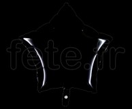 Ballon - Mylar - Etoile - Brillant - Uni - 45cm NOIR