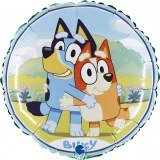 1 Ballon - Mylar - Rond - Licence - Ø 45cm BLUEY 
