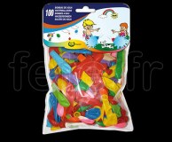 100 Ballons - Latex - Fantaisie - Ø30cm BOMBE-A-EAU 