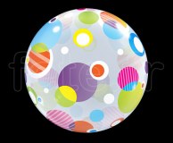 Ballon - Bubble - Fantaisy - Sphérique - 56cm POLKA