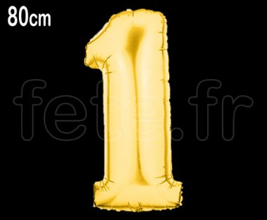 Ballon - Mylar - Or- Chiffre - 80cm 