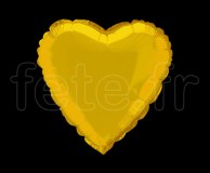 Ballon - Mylar - Coeur - Brillant - Uni - Ø 75cm OR 