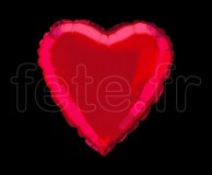 Ballon - Mylar - Coeur - Brillant - Uni - Ø 75cm ROUGE 