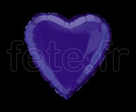 Ballon - Mylar - Coeur - Brillant - Uni - Ø 75cm VIOLET 