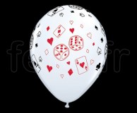 25 BALLONS - Latex - Déco - Mat - 30cm CASINO 