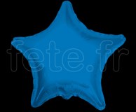 Ballon - Mylar - Etoile - Brillant - Uni - Ø 75cm BLEU 