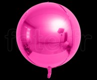 Ballon - Mylar - Sphérique - Miroir - Uni - Ø 40cm FUSHIA 