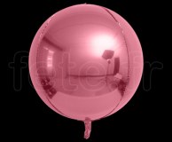 Ballon - Mylar - Sphérique - Miroir - Uni - Ø 40cm ROSE 