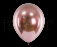 50 BALLONS - Latex - Unis - CHROME ULTRA - Ø30cm ROSE_GOLD 