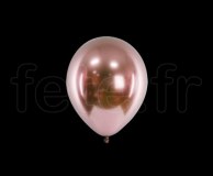 100 BALLONS - Latex - Unis - CHROME - Ø10cm ROSE_GOLD 