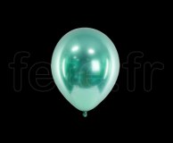 100 BALLONS - Latex - Unis - CHROME - Ø10cm VERT 