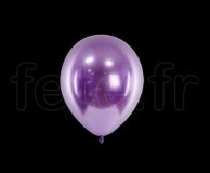 100 BALLONS - Latex - Unis - CHROME - Ø10cm VIOLET 