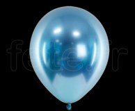 50 BALLONS - Latex - Unis - CHROME ULTRA - Ø30cm BLEU 