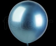 1 BALLON - Latex - Unis - CHROME ULTRA - Ø60cm BLEU 