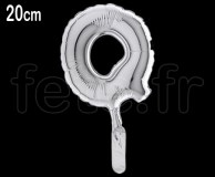 Ballon - Lettre - Aluminium - Argent - H20cm Q 