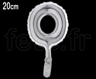 Ballon - Lettre - Aluminium - Argent - H20cm O 