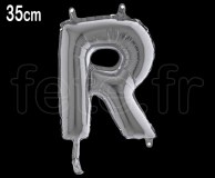 Ballon - Lettre - Métal - Argent - H35cm R