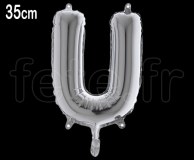 Ballon - Lettre - Métal - Argent - H35cm U