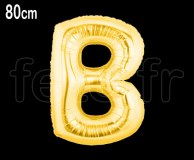 Ballon - Mylar_Or - Lettre - H 80cm B