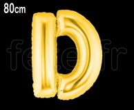 Ballon - Mylar_Or - Lettre - H 80cm D