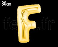 Ballon - Mylar_Or - Lettre - H 80cm F