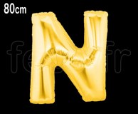 Ballon - Mylar_Or - Lettre - H 80cm N