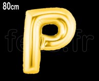 Ballon - Mylar_Or - Lettre - H 80cm P