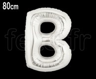 Ballon - Mylar_Argent - Lettre - H 80cm B