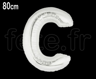 Ballon - Mylar_Argent - Lettre - 80cm