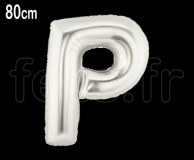 Ballon - Mylar_Argent - Lettre - H 80cm P