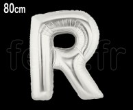 Ballon - Mylar_Argent - Lettre - H 80cm R