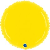 Ballon - Polymère - Rond - Brillant - Uni - 45cm JAUNE 