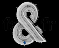 Ballon - Mylar_Argent - Lettre Esperluette 