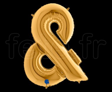 Ballon - Mylar_Or - Lettre Esperluette