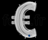 Ballon - Mylar_Argent - Lettre EURO 