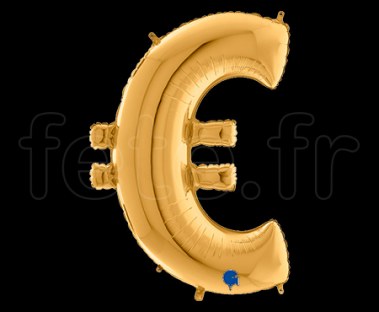 Ballon - Mylar_Or - Lettre EURO 