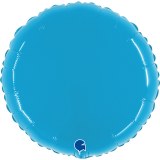 Ballon - Polymère - Rond - Brillant - Uni - 45cm BLEU 