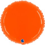 Ballon  - Plastique- Rond - Brillant - Uni - 45cm ORANGE 
